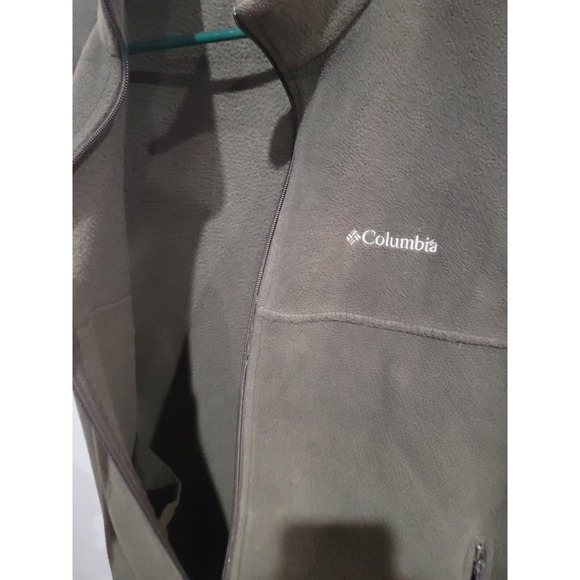 Columbia Fleece Full Zip Men's Dark Gray Sleeveless Jacket Vest Size XL - Picture 6 of 8